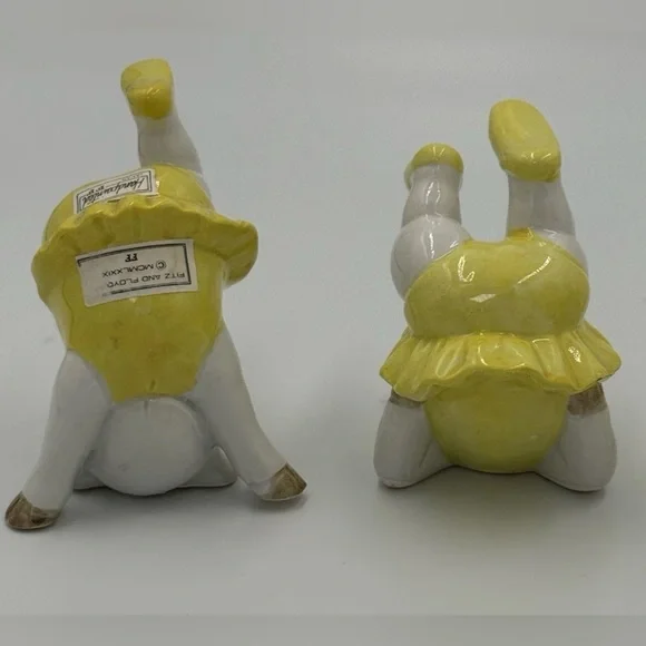 FITZ AND FLOYD TUMBLING BALLERINA PIGS VINTAGE 1979 Lot Of 4 Hand Painted - Picture 8 of 10